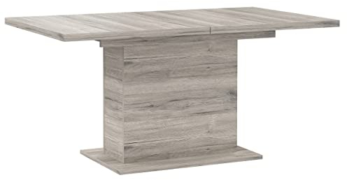 Newroom Esstisch Sandeiche Ausziehbar Modern - 160x76,6x90 cm (BxHxT) - Tisch Eszimmertisch Küchentisch - [Lucienne.one] Esszimmer Küche Wohnzimmer Wohnstube