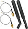 BLUESEABUY 2 Set 8dBi 2,4 GHz 5,8GHz Dualband Antenne WiFi RP-SMA Antenne Mâle Antenne WiFi Omnidirectionnelle + 20cm Câbles Pigtail Antenne IPEX vers RP-SMA Femelle pour WiFi Carte WLAN 3G/4G/LTE