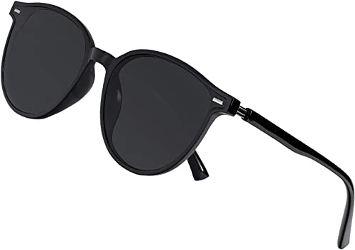 Arjien Retro Polarisierte Sonnenbrille für Damen Herren UV400 Schutz Ultraleicht TR90 Rahmen Runde Sonnenbrille für Frauen Männer
