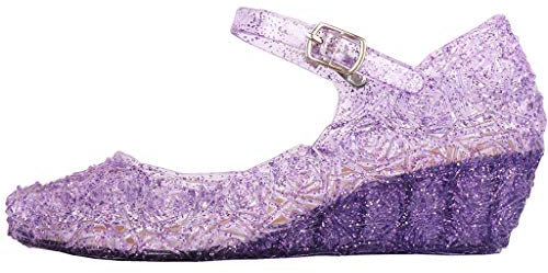 Scarpe da principessa per bambini, con glitter, ballerina, scarpe da principessa, Mary Jane, scarpe con fiocco e glitter, ballerina, scarpe da ballo, scarpe estive, Lilla, 29