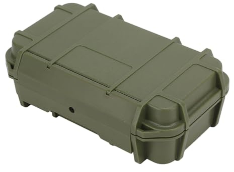 DEWIN Tool Box, Waterproof Hard Carry Tool Case Safety Instrument Tool Box ABS Plastic Storage Toolbox for Outdoor Camping (ArmyGreen)