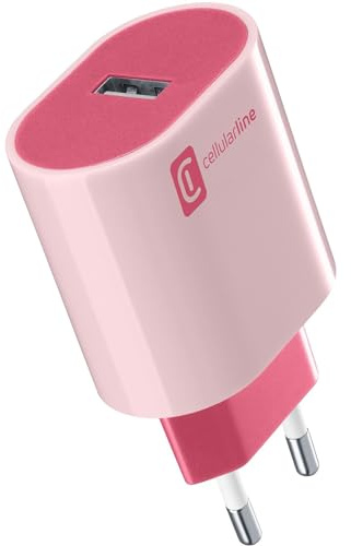 Cellularline Reiselader 12W USB Type-A Style Color rosa ACHUSBSMART12WP