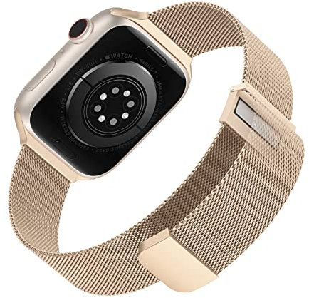 Tuocal Métal Bracelets Compatible avec Apple Watch 38mm 40mm 41mm 42mm(Series10), Sport Aimant Acier Inoxydable en métal Compatible pour iWatch Series 10 9 8 7 6 5 4 3 2 1 & SE Hommes Femmes