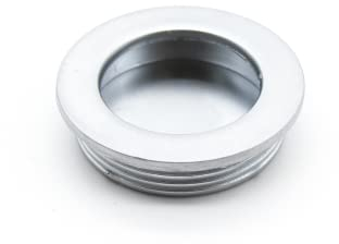 DOJA Barcelona | Tirador Integrado Redondo Plateado | Ø40.5x10 mm | Pack 6 | Tirador de Embutir | Tirador Uñero | Tirador Empotrado Puerta Corredera, Puertas de Armario, Cajones, Zapatero, Ventana