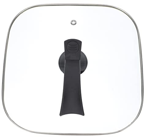 Cabilock 1 Pc Cubierta De Olla Plancha Eléctrica Tapa De Tapa Sarten Cuadrada Parrilla Eléctrica Utensilios De Cocina De Acero Inoxidable Tapas De Sartenes Universal Vidrio Ollas y Sartenes