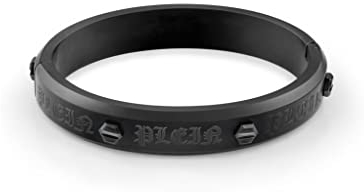 Philipp Plein Herren Armband Armreif Edelstahl IP Gun Hexagon PJ7AA17BS