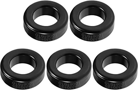 YOKIVE 5Stk Toroid Kern Ferrit Drosseln Ring Eisen Pulver Induktor Ferrite Ringe Gut für Strom Transformatoren (Schwarz Grau 40.5mmx23.5mmx14.7mm)