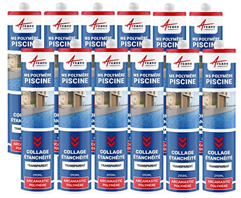 Polymer-Pool-Dichtungsmittel/Klebstoff: ARCAMASTIC POLYMER POOL Transparent - 290 ml x 12