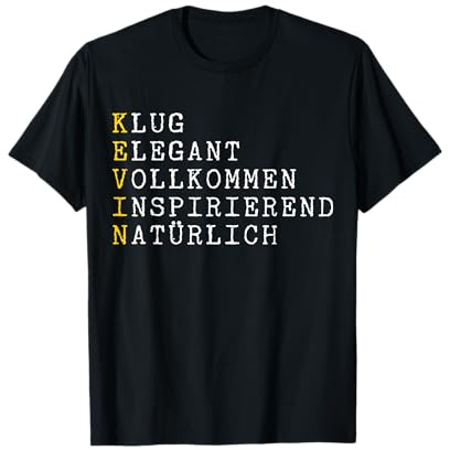 Kevin Adjektive Personalisiert, Kevin Name, Mann Kevin T-Shirt