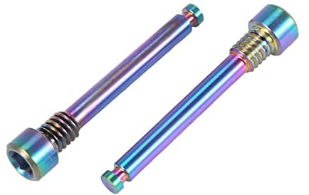 Bumdenuu Titanium Screws for Bicycle Disc Brake Pad Grub Pin Inserts Screw for R Hydraulic Disc Brake Caliper Dazzle Colour