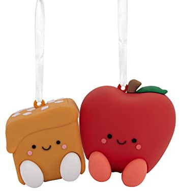 Hallmark Better Together Apple and Caramel Magnetic Christmas Ornaments, Set of 2, Shatterproof