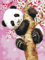 Diamond Painting Set, Bild mit Motiv Panda und Zubehör, Größe ca. 33 x 44 cm, Bastelset zum Malen mit Glitzersteinchen für Kinder ab 5 Jahren