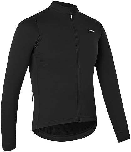 GripGrab EXPLR Merinotech Thermal Long Sleeve Cycling Jersey for Men | Merino wool blend Men's cycle top with full-length zip, 3 rear pockets, zipped pocket, for road, gravel and mountain biking