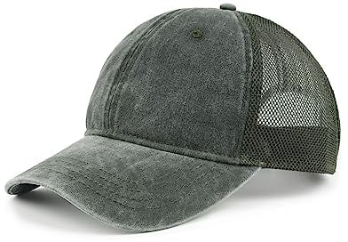 Zylioo XXL Vintage Trucker Cap Basecap Für Großen Kopf,Mesh Running Caps Kappe Größe 60-65cm,Sommer UV Schutz Sport Caps
