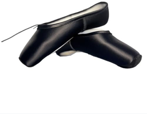 Geteilte Ledersohle Ballett-Tanzschuhe für Kinder und Erwachsene, professionelle Ballett-Spitzenschuhe mit Bändern, Schuhe für Damen und Mädchen, Turnschuhe Flexibilität