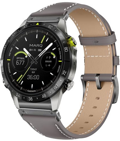 KoGiio Pelle Cinturino QuickFit 26mm per Garmin Descent Mk3i 51mm/ Epix 2 Pro 51mm / tactix 7 AMOLED/Fenix 7X Pro Solar/7X /Fenix 6X(GPS/Pro/Sapphire GPS), Uomini Donne di Ricambio Cinturino- Grigio