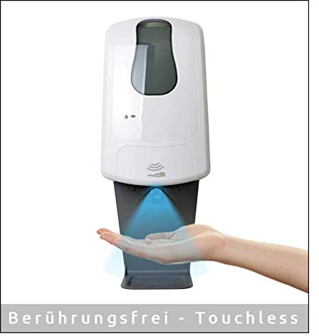 MyMaxxi | Desinfektionsmittelspender 1000ml Q inkl. 12 x 1L Desinfektionsmittel Sensor automatisch Wandmontage | touchless disinfection | Händedesinfektion Spender Desinfektion Hand Hygienespender