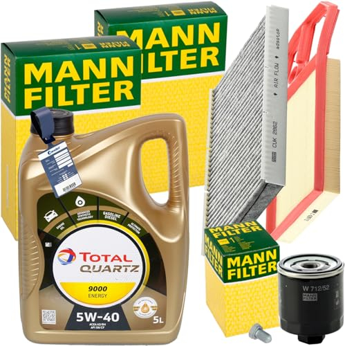 Inspektionspaket + 5L 5W-40 Motoröl passend für Polo 6N Lupo Golf 4