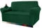 Granbest High Stretch Sofabezug Moderne Sofaüberwurf Jacquard Elastische Sofahusse für Wohnzimmer Protector für Hunde Haustiere (2 Sitzer, Dunkelgrün)