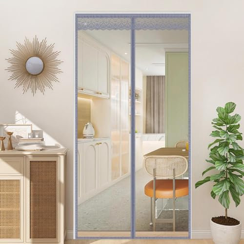 Transparent Magnetic Self-Sealing EVA Door Screen Winter Magnetic Windproof Thermal Door Curtain for Home,Office and Winter Kitchen Door Curtains Thermal (85x200cm)