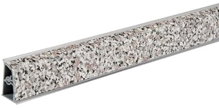 AERREGI SET ALZATINA 2 PEZZI DA 2 METRI | SPALLETTA PER TOP CUCINA | ALZATINA COLORE MARMO GRANITO COMPLETA DI ACCESSORI | LUNGHEZZA 2 METRI | ALZATINA RESISTENTE MADE IN ITALY