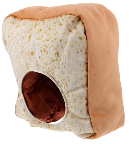 TOYANDONA Toast Hut Realistische Essensrequisiten Luxus-wurfkissen Plüschkissen Für Kinder Lustige Mützen Kinder Tylonal Partybevorzugungshut Bezaubernde Kopfbedeckung Outfits Pp Baumwolle