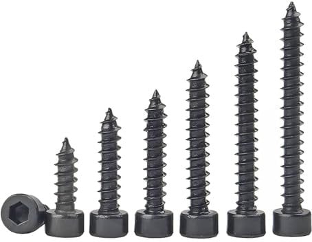 Qrity 20 PCS Hex Head Self Tapping Screws, Hexagon Head Socket Cap Screws, M3 Self Tapping Screws, M3x16mm Carbon Steel Machine Screw