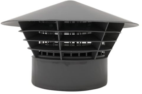 Vent Cowl Cap 110mm - Soil Stack- Cover - Grill - Vent Cage - Rain Hat 4'' Version 3