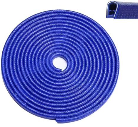 Car Door Edge Guards,16.4Ft (5M) Universal Rubber U Shape Edge Trim,Car Door Protector Edge,No Glue Automotive Door Edge Guard,Automotive Trim,for Cars,Bread car,SUV(Blue)