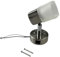 LUNA LED Aufbauleuchte mit integriertem Schalter 350° schwenkbar mattchrom gebürsteter Stahl 10-15 V DC für Wohnwagen und Caravans