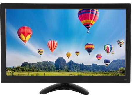 15,6-Zoll-Full-HD-Bildschirm mit Lautsprecher 1920 X 1080 BNC AV VGA HD-Multimedia-Schnittstelle USB-Bildschirm für RasPi, PC, TV-Spielekonsole, für Küchenkamera (EU-Stecker
