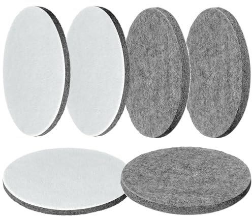 LongZYU 6 Stück Polierfilz 125mm Polierscheibe für Bosch Exzenterschleifer Polierpad Filz Glas Auto Polierpads Klett Filz Pad Polieren Polierkissen für Holz Marmor Metall