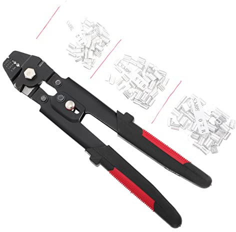 UKCOCO 1 Satz Seil-Crimp zange werkzeug edelstahlseil geländer anglerfisch fishing tool the security geldschrank Draht Kabel Zangenschlüssel Abisolierzange Klemmzange Aluminium Black