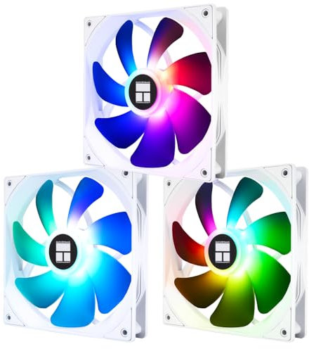 TR TL-C14CW-S X3 Ventilador de carcasa de alto rendimiento Fabrice de enfriador 1500rpm, 3 paquete, 4 pines ventilador de refrigeración PWM con rodamiento S-FDB (140 mm, argb)