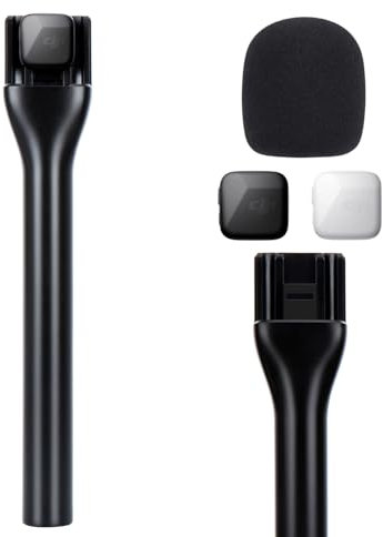 SUNMON Kit d'adaptateur de microphone portable pour DJI Mic Mini, adaptateur de microphone à main avec protection anti-pop pour microphone DJI Mini Mic, DJI Mic Holder pour interview, vlogging