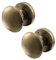 EAI Antique Brass Door Knobs - 1 Pair of Victorian Mortice Knobs (55mm) for Internal Doors