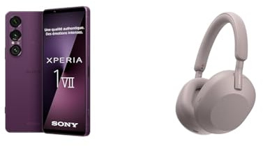 Sony Xperia 1 VII -6,5 19,5:9 FHD+ HDR OLED 120 Hz, Triple Objectif Ultra Grand Angle, Audio 3,5 mm, Android 15, IP65/68, Double SIM - Violet Orchidée + Casque Audio