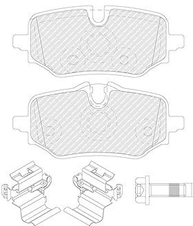 FERODO Brake Pads | FDB5561 | Rear | for BMW 1 2024- | OE-Matching Quality | Eco-Friction Fuse+ Technology