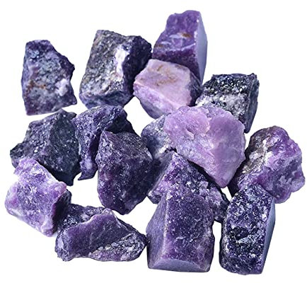 Natural Stone Crystal Rocks Decorative Pebbles for Home Garden Zen Energy (Purple, 15x10x10)