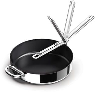 Joseph Joseph Space Steel 11 Nonstick Frying Pan, Ceramic Coating