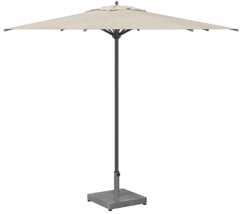 vidaXL Outdoor Umbrella Base Dark grey wood look 45 x 45 x 31.5 cm, Contemporary Garden and Terrace Umbrella Base, Outdoor Parasol Support for Stability, Patio Shade Holder, Modern Weight