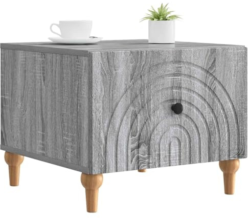 vidaXL Couchtisch Graues Sonoma 49 x 50 x 40 cm Holzwerkstoff, Vintage rechteckiger Couchtisch, praktische Aufbewahrung, Holzdesign, Mittelpunkt im Wohnzimmer