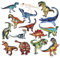 15xDinosaurier-Aufnäher zum Aufbügeln bestickte Motiv-Applikationen in verschiedenen Größen, Dekoration zum Aufnähen auf Jeans, Jacken, Kinderkleidung, Taschen, Mützen, Nähen (Dinosaurier), 15 Stück