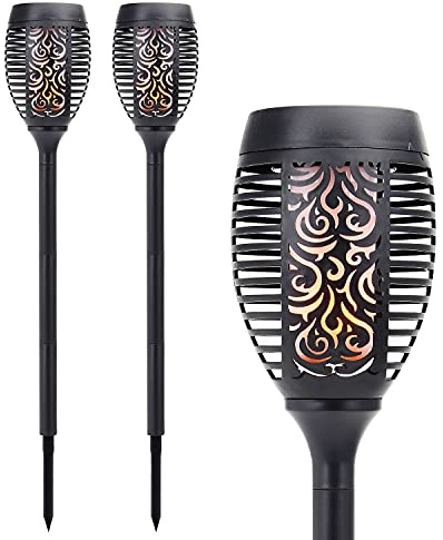 Solalite® 2 Pack 51 LED Solar Torch Light Dancing Flickering Flame Effect Stake Light Waterproof Outdoor Garden Landscape Path Lamp