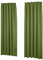 Deconovo Vorhänge Fenstervorhang Schlafzimmer Gardine Kälteschutz mit Kräuselband, 245x140 cm(HöhexBreite), Apfelgrün, 2er Set