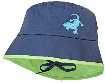 maximo Unisex Baby Hut Sonnenhut, Blau (Navy/Frisches Grün 4868), (Herstellergröße: 49)