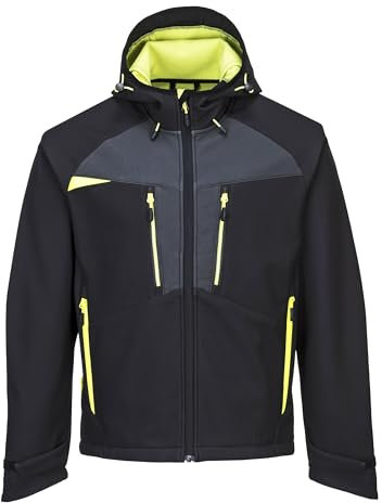 Portwest Giacca Softshell DX4 per uomo, Colore: Nero, Taglia: XL, DX474BKRXL