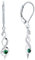 JO WISDOM Damen hängende ohrringe Unendlichkeit infinity silber 925 mit 3A Zirkonia Kristall Mai Geburtsstein Smaragd Farbe,Schmuck für Frauen