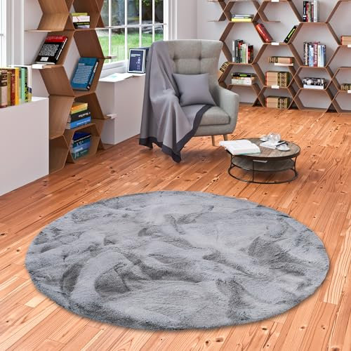 Pergamon Luxus Super Soft Fellteppich Plush Grau Meliert in 3 Größen