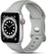 CeMiKa Compatible with Apple Watch Strap 40mm 38mm 41mm 42mm, Silicone Sport Band Replacement Straps Compatible with Apple Watch Series 10 9 8 7 6 5 4 3 2 1 SE/iwatch Strap, Women Men, Grey